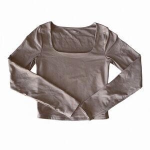 Abercrombie & Fitch Taupe Long Sleeve Top